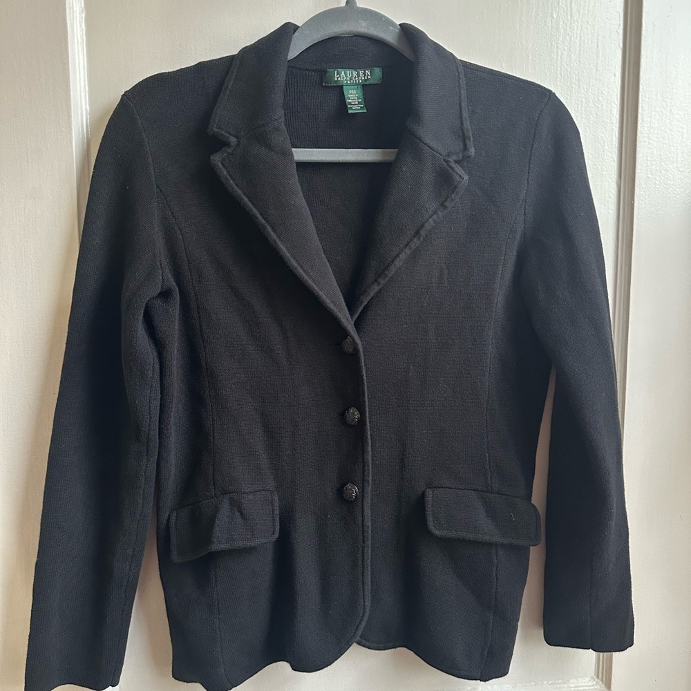 Ralph Lauren Classic Black Women's Blazer | 100% Cotton